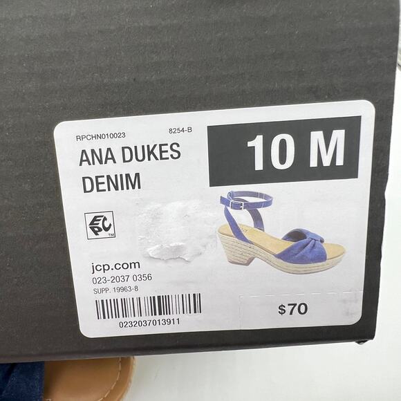 a.n.a Womens Dukes Heeled Sandals Denim Blue Size 10M - Picture 11 of 12